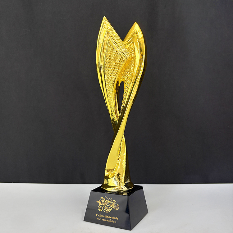 Gold Resin Wing Crystal Trophy and Award MH-LJ0983