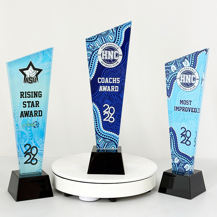 Full Color Printing Personalized Crystal Trophy Awards MH-J0961