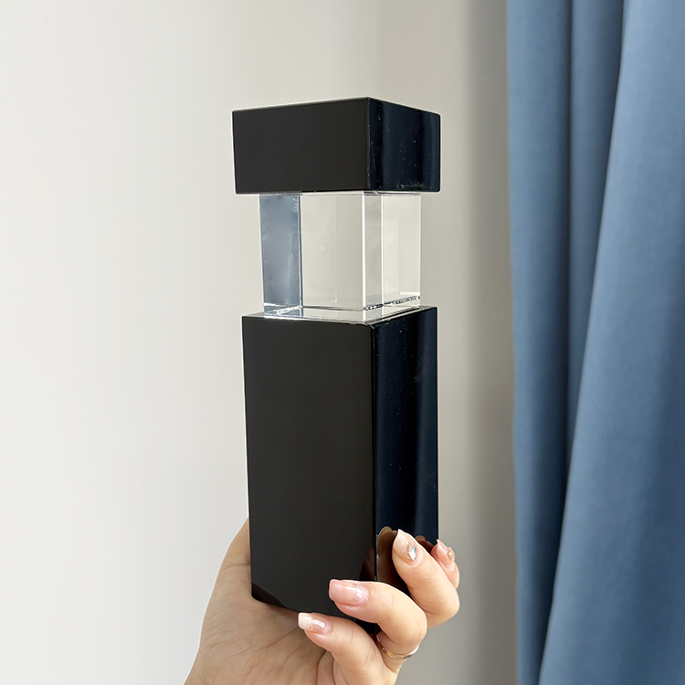 Black Clear Crystal Block Trophy Awards MH-LJ0958