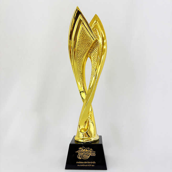 Gold Resin Wing Crystal Trophy and Award MH-LJ0983