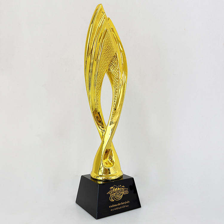 Gold Resin Wing Crystal Trophy and Award MH-LJ0983