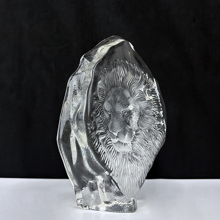 Crystal lion Head Crystal Iceberg Trophy and Award MH-LJ0935