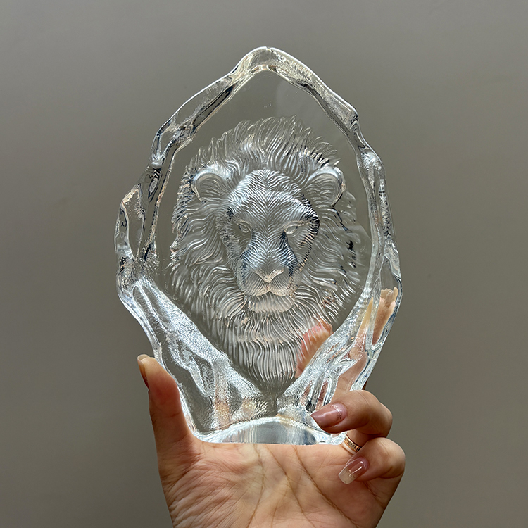 Crystal lion Head Crystal Iceberg Trophy and Award MH-LJ0935