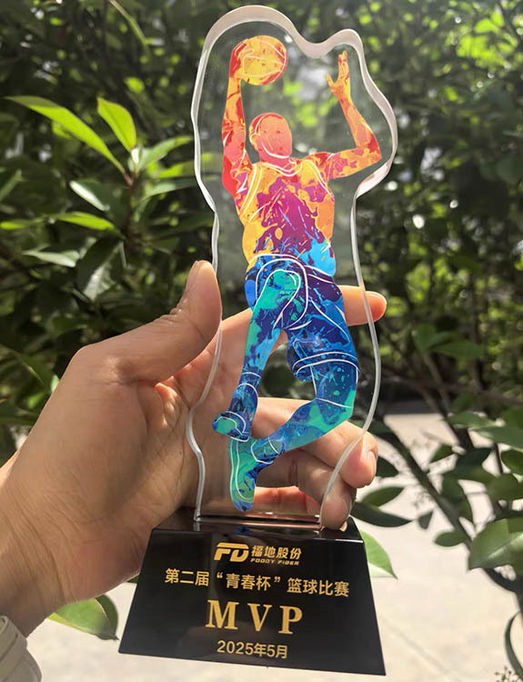 Personalized Basketball Player Optical Crystal Basketball Award Trophy MH-LJ0951