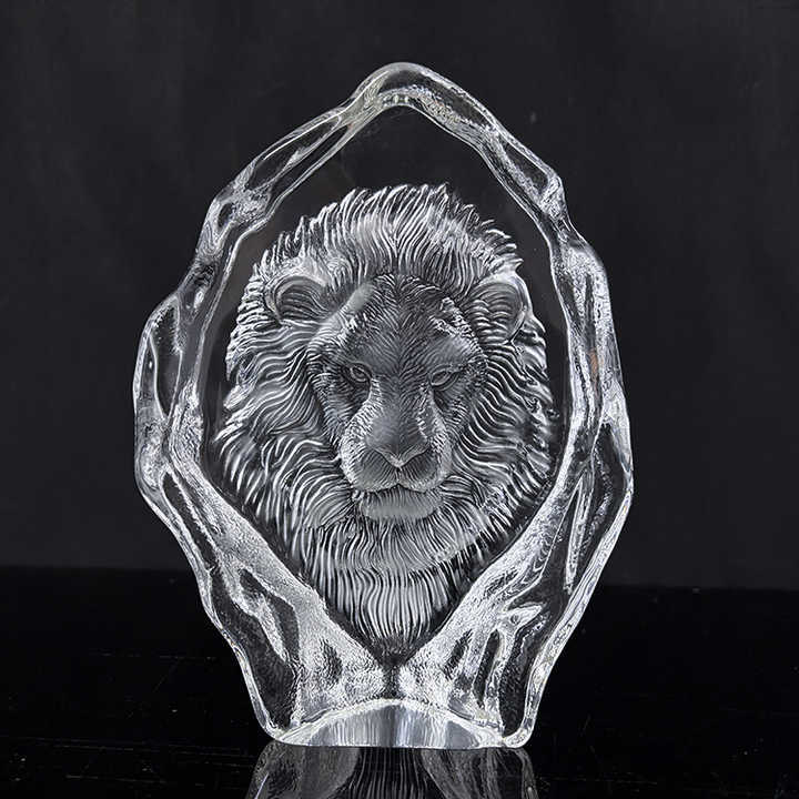 Crystal lion Head Crystal Iceberg Trophy and Award MH-LJ0935