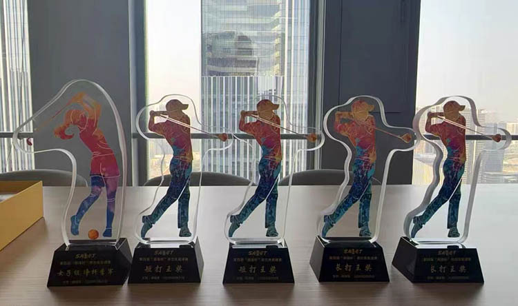Personalized Golfer Player Optical Crystal Golf Award Trophy MH-LJ0950