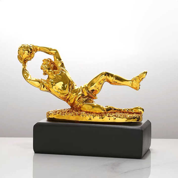 Resin Crafts Gold Gloves Football Goalkeeper Trophy Resin Customization Trophy MH-LJ0944