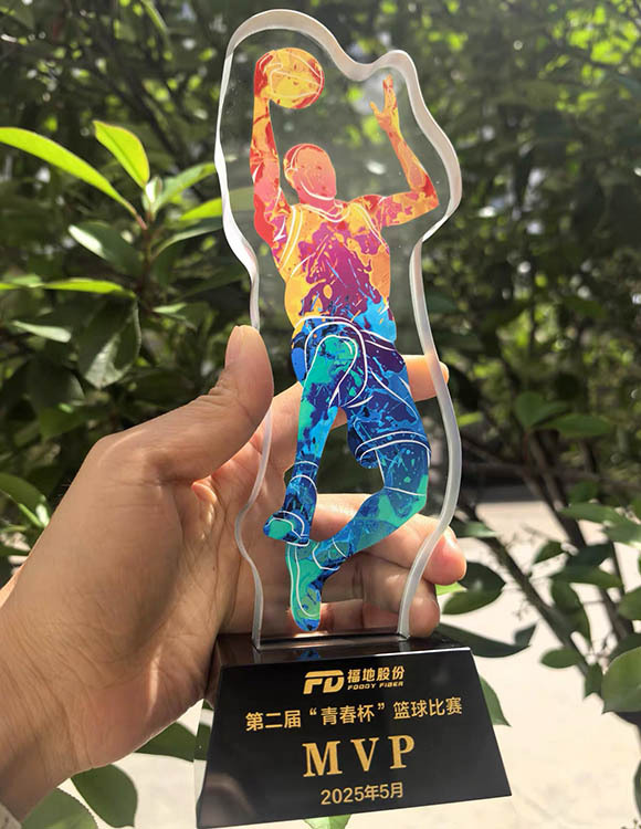 Personalized Basketball Player Optical Crystal Basketball Award Trophy MH-LJ0951