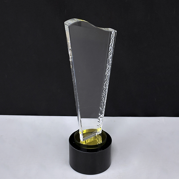 Blank Clear Plaque Crystal Trophy Award with Black Base MH-LJ0930