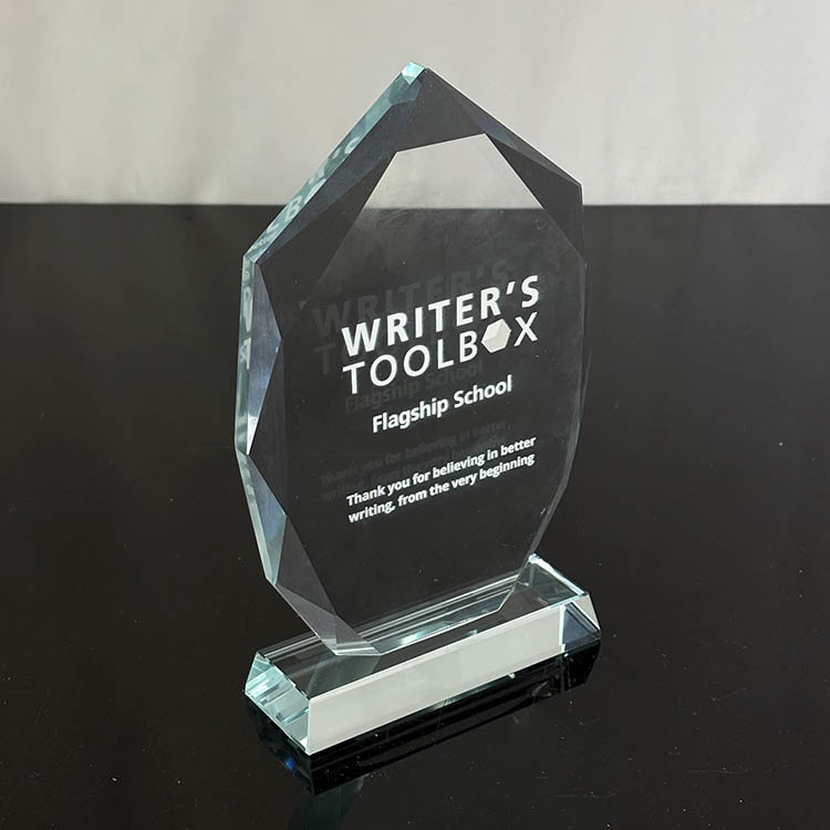 Personalized Diamond Cut Blank Crystal Trophy MH-FJ0017