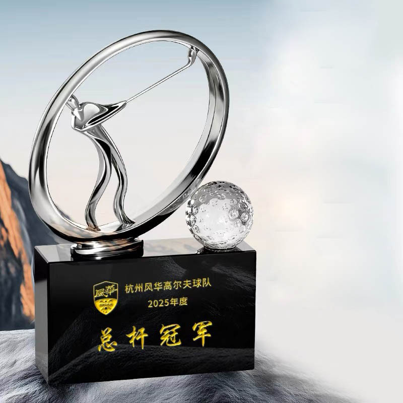 Metal Gold Silver Bronze Golfer Optical with Black base Golf Award Trophy MH-LJ0949