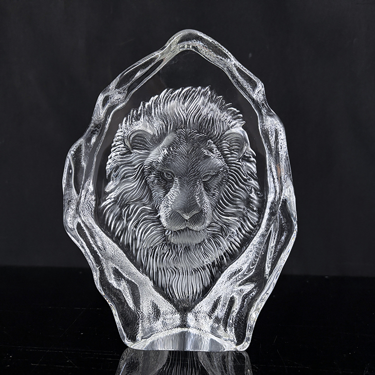 Crystal lion Head Crystal Iceberg Trophy and Award MH-LJ0935