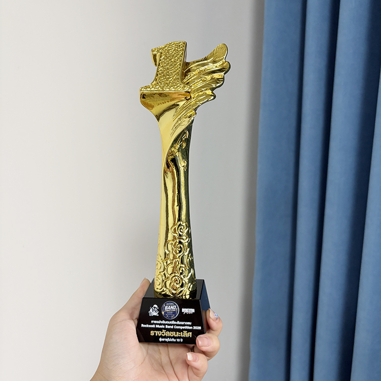 Gold Silver Bronze Resin No.1 2 3 Crystal Plaque Crystal Trophy Award MH-LJ0941