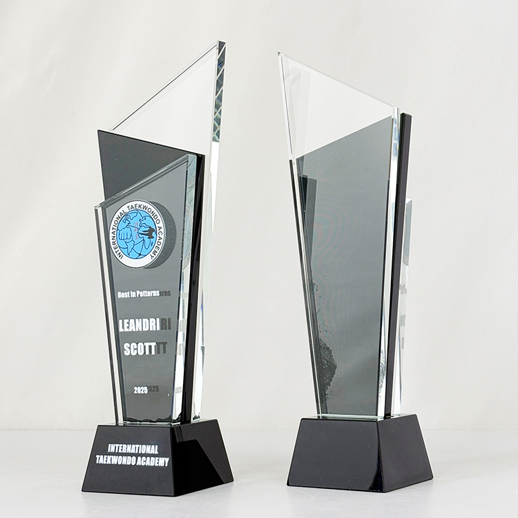 Personalized Black and Clear Crystal Plaque Trophy MH-LJ0923