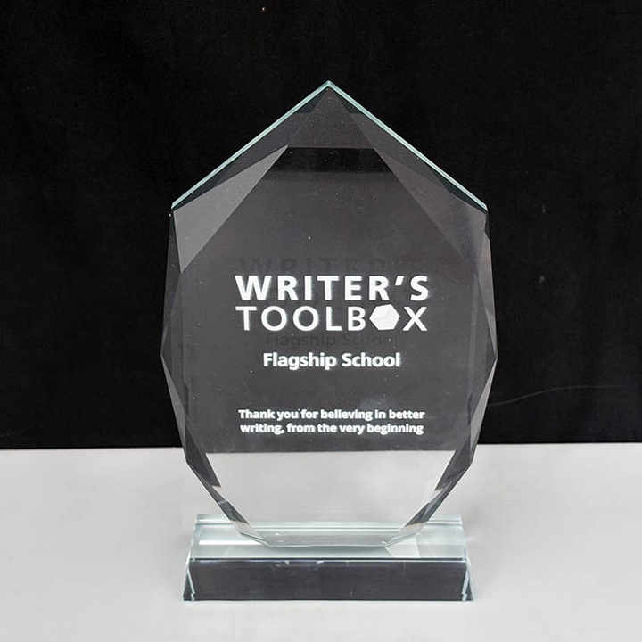 Personalized Diamond Cut Blank Crystal Trophy MH-FJ0017