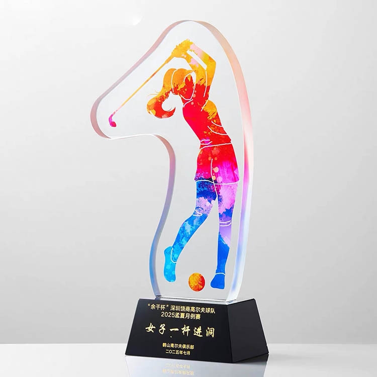 Personalized Golfer Player Optical Crystal Golf Award Trophy MH-LJ0950