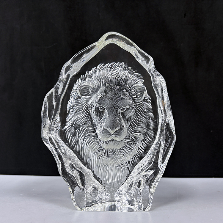 Crystal lion Head Crystal Iceberg Trophy and Award MH-LJ0935