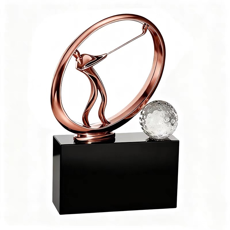 Metal Gold Silver Bronze Golfer Optical with Black base Golf Award Trophy MH-LJ0949