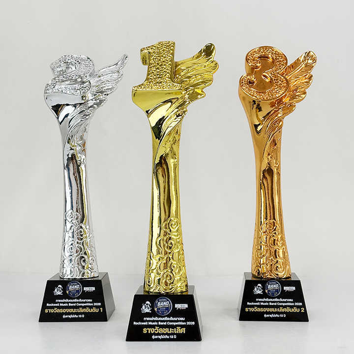 Gold Silver Bronze Resin No.1 2 3 Crystal Plaque Crystal Trophy Award MH-LJ0941