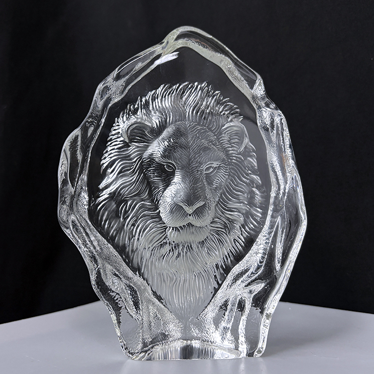 Crystal lion Head Crystal Iceberg Trophy and Award MH-LJ0935