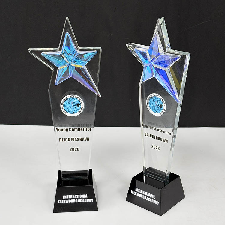 Rainbow Star Crystal Glass Awards Trophy MH-LJ0931
