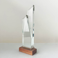 CLEAR with wooden base