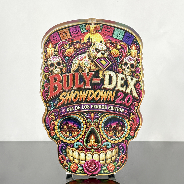 Personalized Skull Shape Plaque Crystal Trophy Award MH-FJ0031