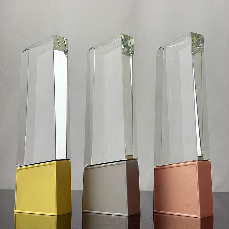 Gold Silver Bronze Metal Base Blank Crystal Trophy Awards MH-LJ0920