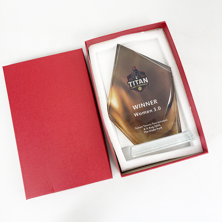 Full Color Printed Crystal Glass Awards Plaque Trophy MH-LJ0828