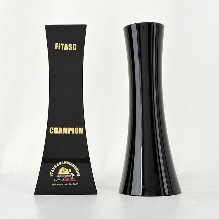 Personalized Black Crystal Trophy MH-LJ0905