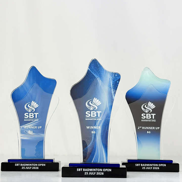 Personalized Full Color Printing Optical Crystal Glass Trophy MH-lj0829