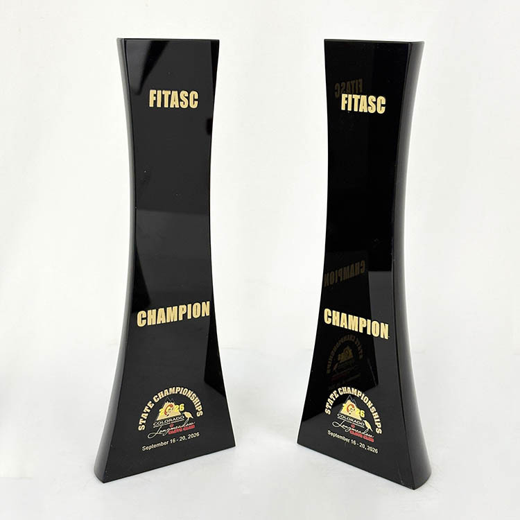 Personalized Black Crystal Trophy MH-LJ0905