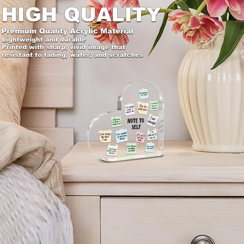 Heart Shaped Acrylic logo Therapy, Mental Health, Printed Decoration, Desktop Art Decoration Consultant
