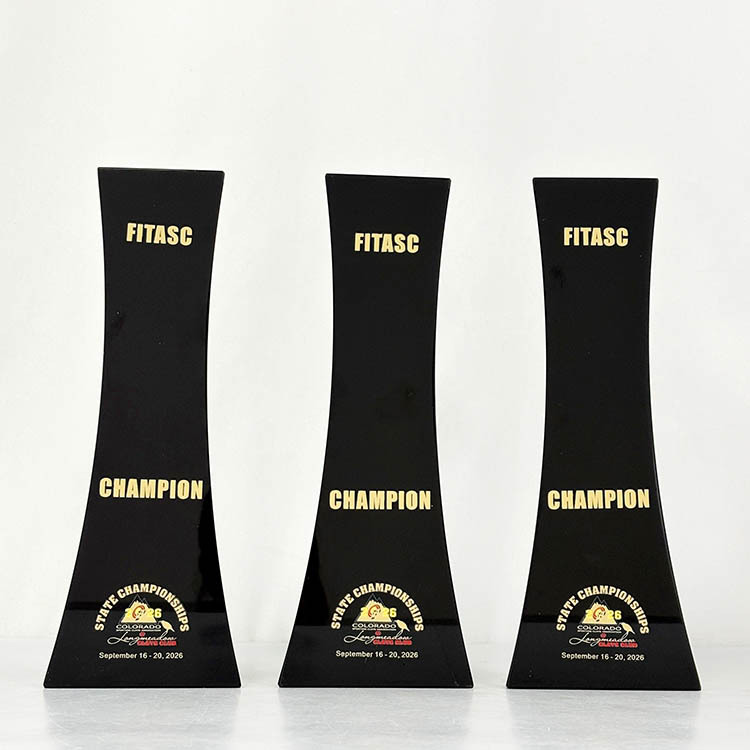 Personalized Black Crystal Trophy MH-LJ0905