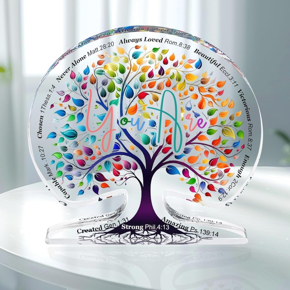 Unique Christian gift for women, Tree of life religious gift, for mom, friend, colleague, encouragement gift.