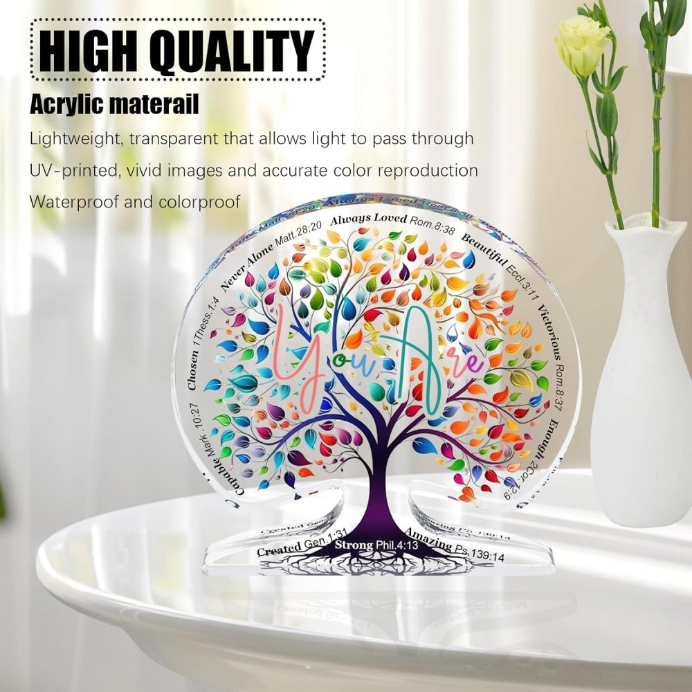 Unique Christian gift for women, Tree of life religious gift, for mom, friend, colleague, encouragement gift.