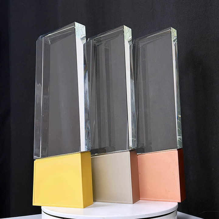 Gold Silver Bronze Metal Base Blank Crystal Trophy Awards MH-LJ0920