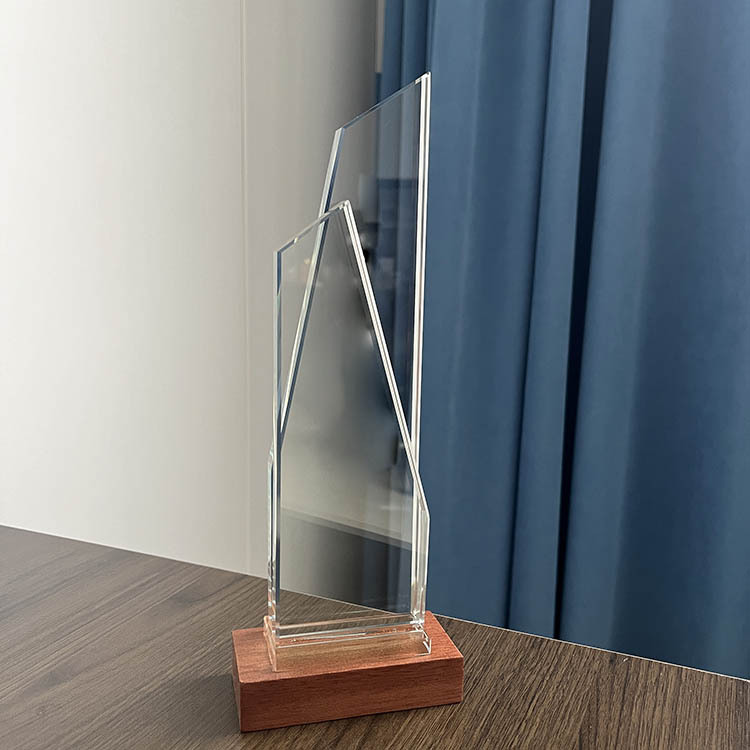 Blank  Crystal Trophy with Wooden Stand MH-LJ0861