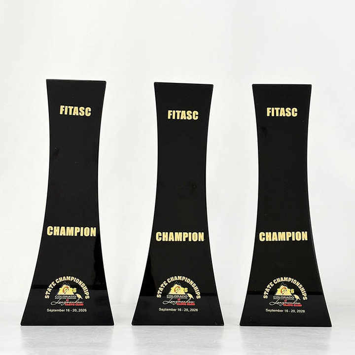 Personalized Black Crystal Trophy MH-LJ0905