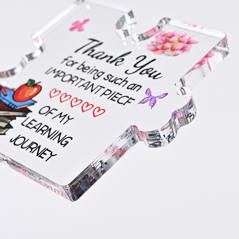 New Curve Puzzle Acrylic Gift for Parents, Relatives, Friends, Colleagues, Handicrafts, Desktop Ornaments