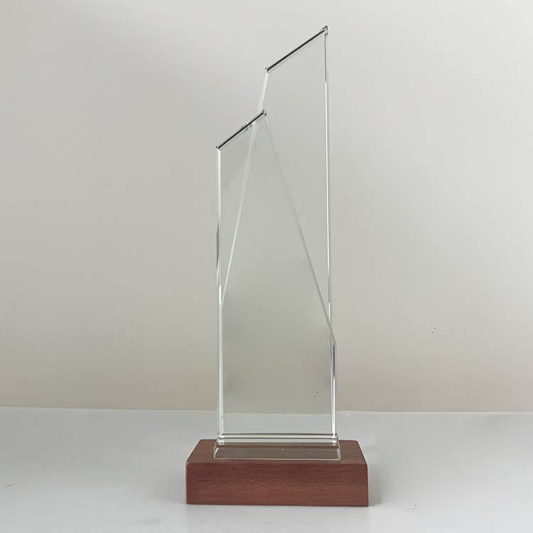 Blank  Crystal Trophy with Wooden Stand MH-LJ0861