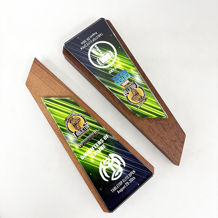 Full Color Printing Wooden Crystal Glass Awards Plaque Trophy MH-LJ0825