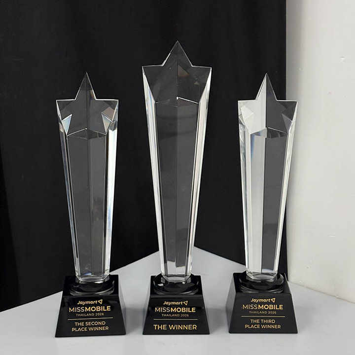 Personalized Crystal Star Glass Plaque Trophy Awards MH-LJ0911