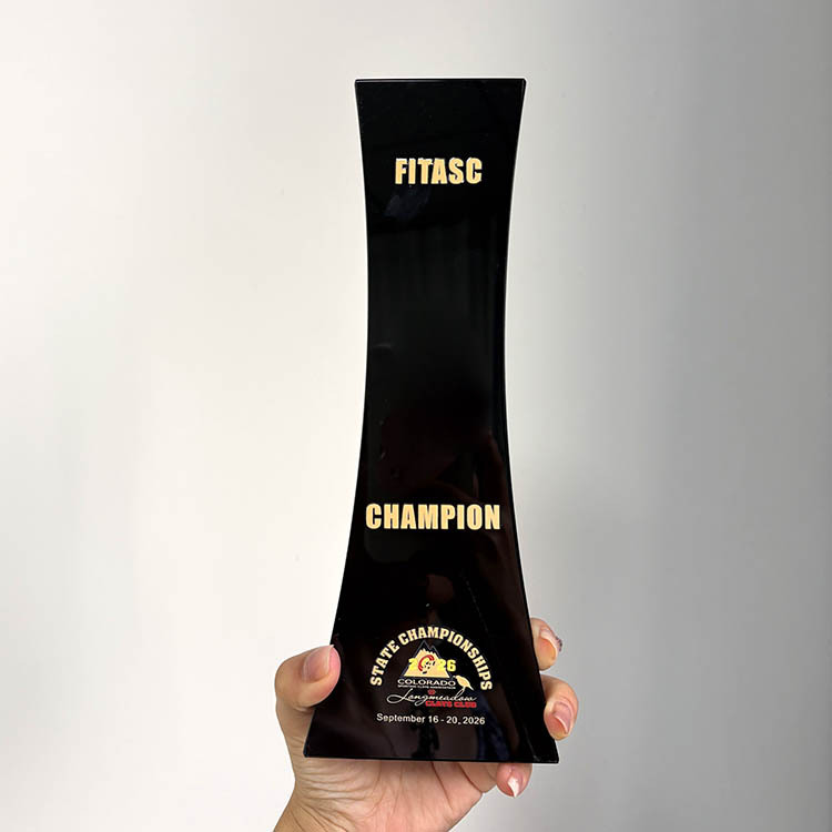 Personalized Black Crystal Trophy MH-LJ0905
