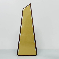 Dark wood with gold plate