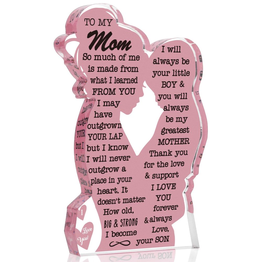 Mom Gifts from Daughter Christmas Gift for Mom, Mom Birthday Ideas Gift Cool Mother's Day Gifts from Daughter Best Mom Ever Gifts New Mom Single Mom Christmas 2024 Acrylic Plaque Sign 5x3in