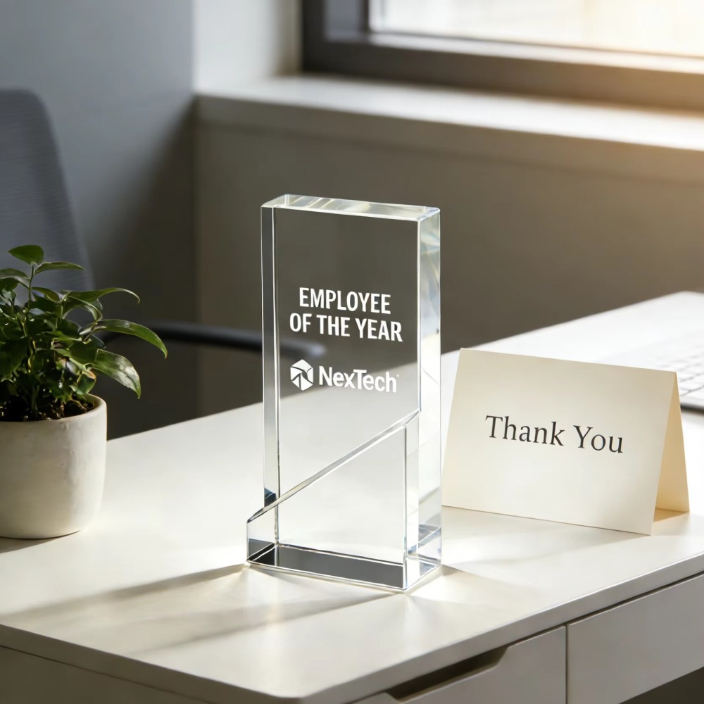 Bulk Wholesale Acrylic Employee Recognition Trophy-annual Outstanding Performance Award With Custom_