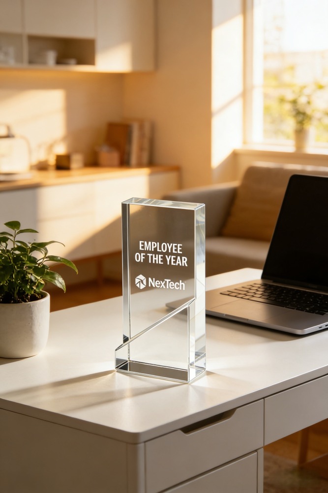 Bulk Wholesale Acrylic Employee Recognition Trophy-annual Outstanding Performance Award With Custom_