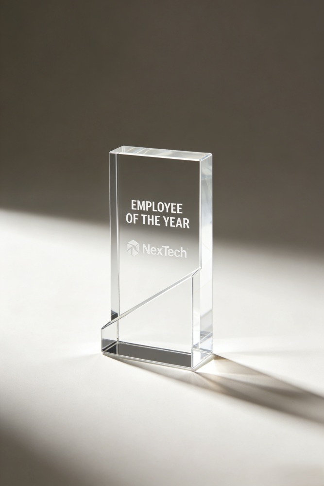 Bulk Wholesale Acrylic Employee Recognition Trophy-annual Outstanding Performance Award With Custom_