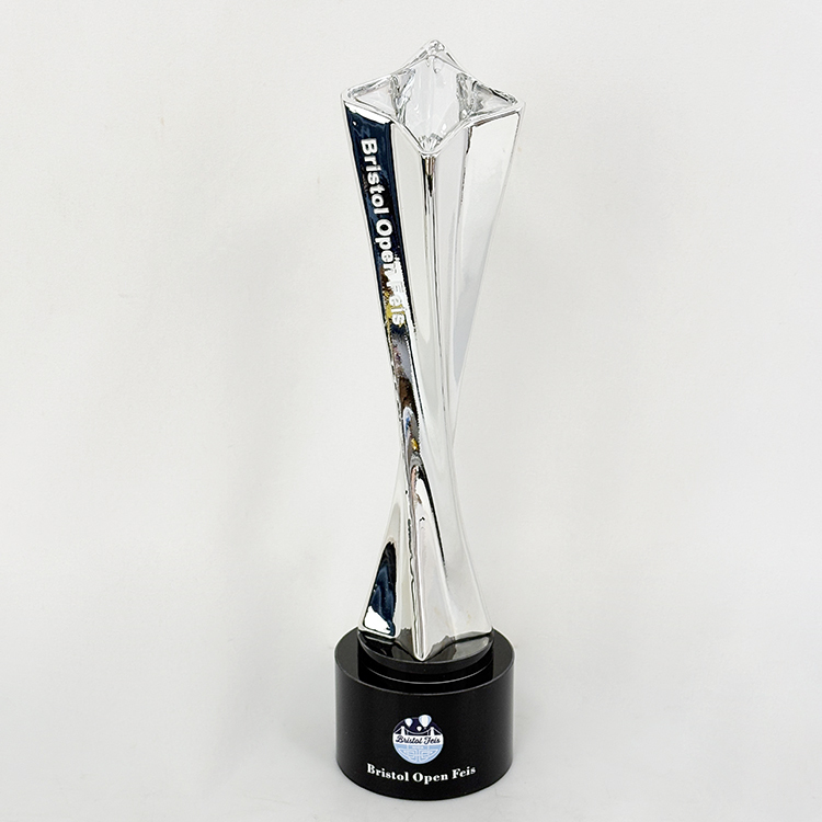 Gold Silver Bronze Black Resin Tower with Diamond Crystal Trophy Award MH-LJ0888